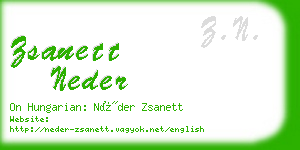 zsanett neder business card